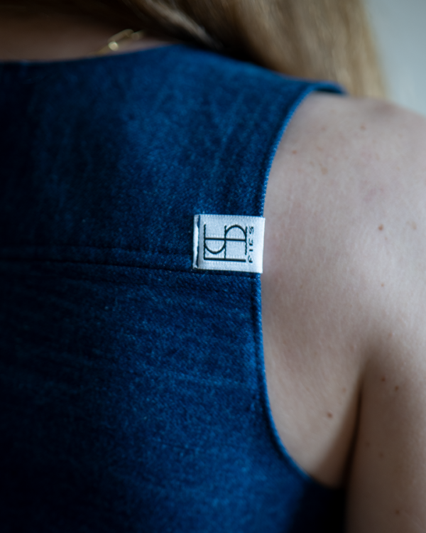 Jeans Crop-Top dunkelblau – Bild 4