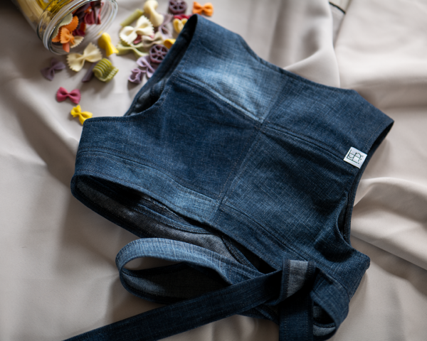 Jeans Crop-Top dunkelblau – Bild 2
