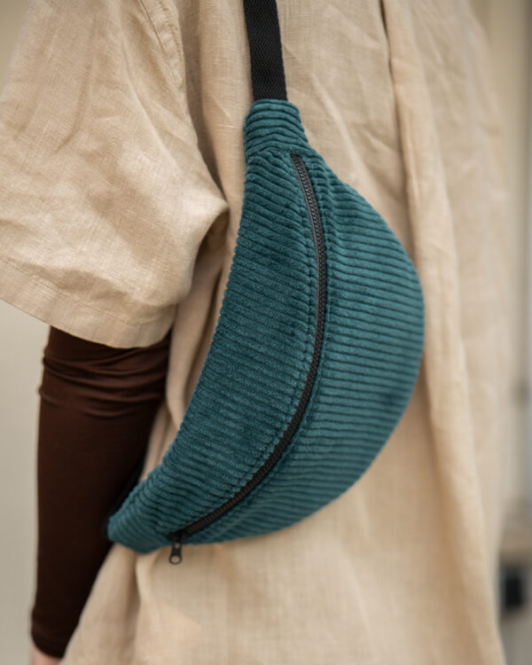 Bauchtasche Cord Petrol