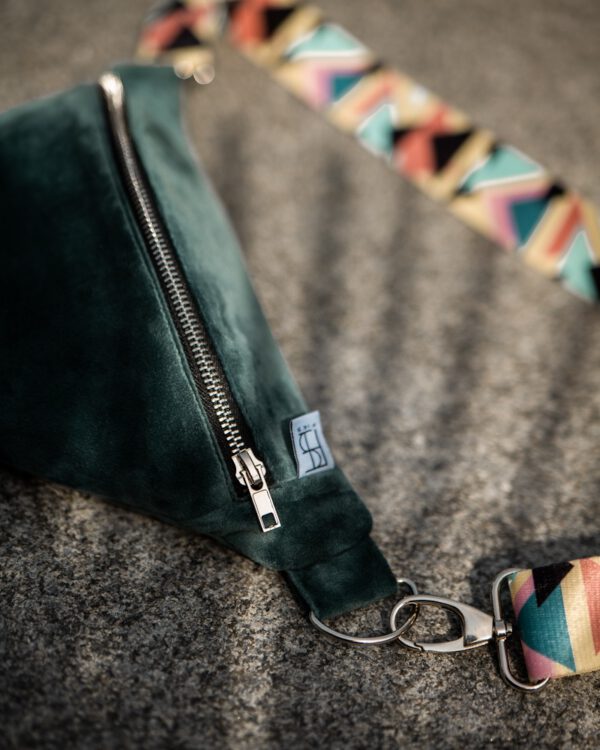 Moderne Bauchtasche, Einzelstück, Samt