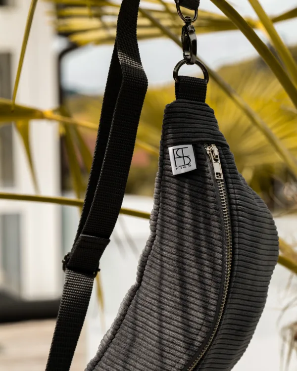 Bauchtasche Cord Grau – Bild 3